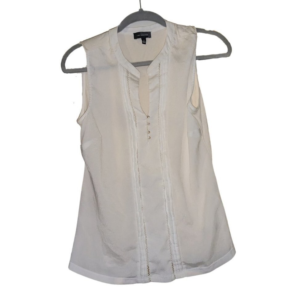 The Limited White Sleeveless Blouse Tank Size S
